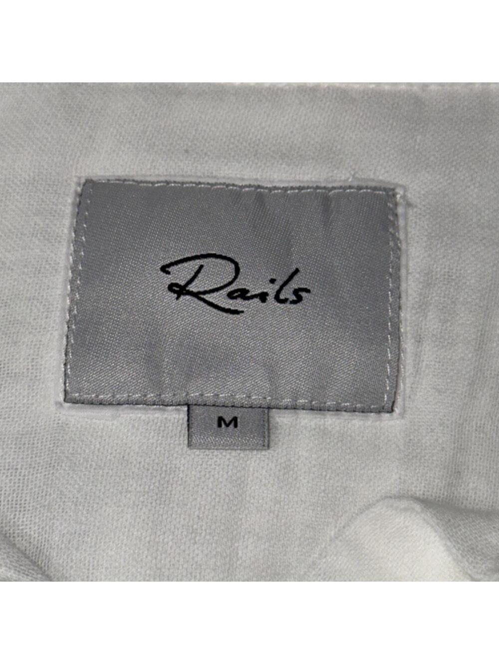 RAILS Women’s Ellis Button-Up Gauze Shirt in White-Size Medium - Picture 11 of 15